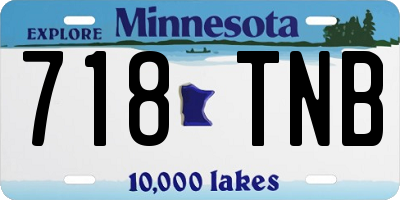 MN license plate 718TNB