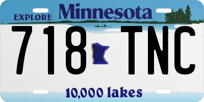 MN license plate 718TNC