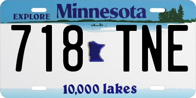 MN license plate 718TNE