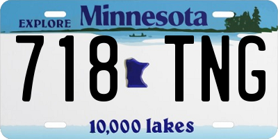 MN license plate 718TNG