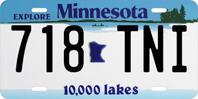 MN license plate 718TNI
