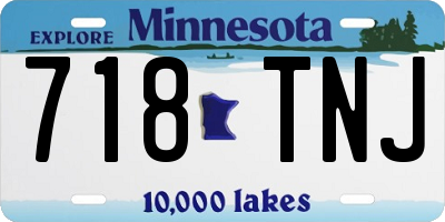 MN license plate 718TNJ