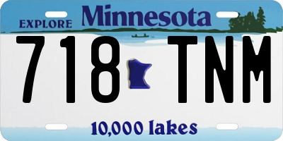 MN license plate 718TNM