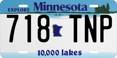 MN license plate 718TNP