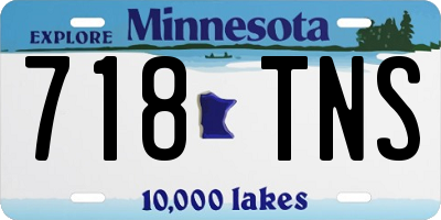 MN license plate 718TNS