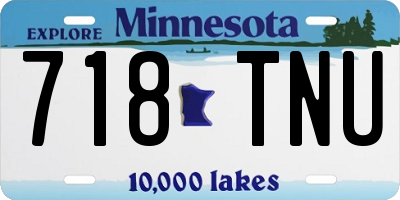 MN license plate 718TNU