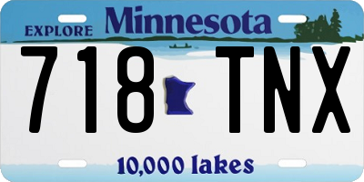 MN license plate 718TNX