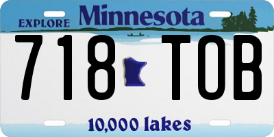 MN license plate 718TOB