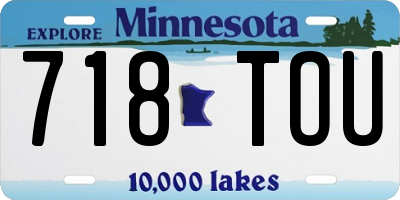MN license plate 718TOU