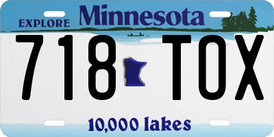 MN license plate 718TOX