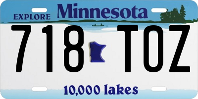 MN license plate 718TOZ