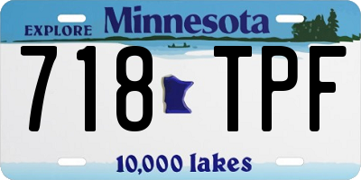 MN license plate 718TPF