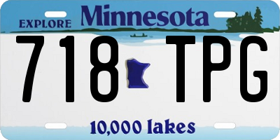 MN license plate 718TPG