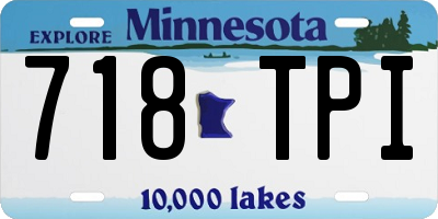 MN license plate 718TPI