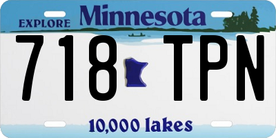 MN license plate 718TPN