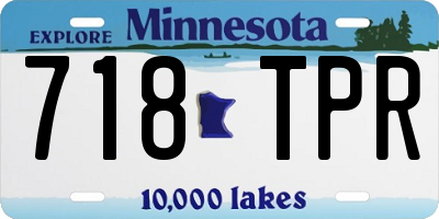 MN license plate 718TPR