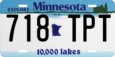 MN license plate 718TPT