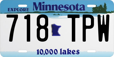 MN license plate 718TPW