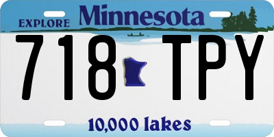 MN license plate 718TPY
