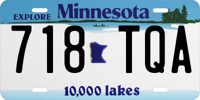 MN license plate 718TQA