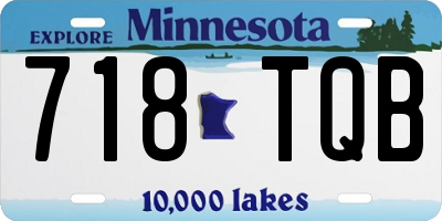 MN license plate 718TQB