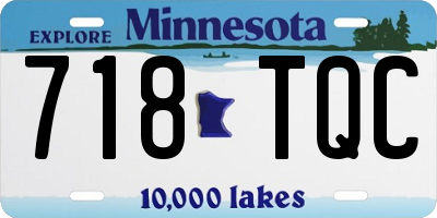 MN license plate 718TQC