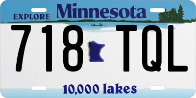 MN license plate 718TQL