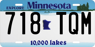MN license plate 718TQM