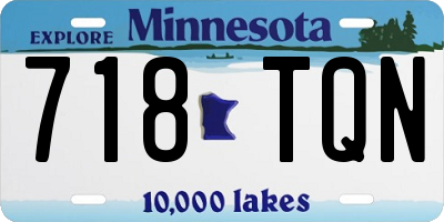 MN license plate 718TQN