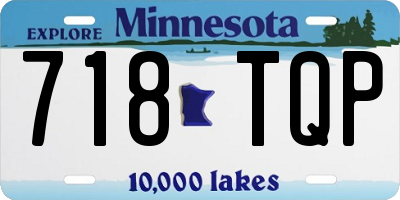 MN license plate 718TQP