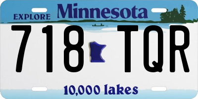 MN license plate 718TQR