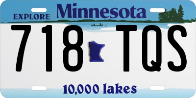 MN license plate 718TQS
