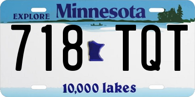 MN license plate 718TQT