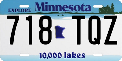 MN license plate 718TQZ