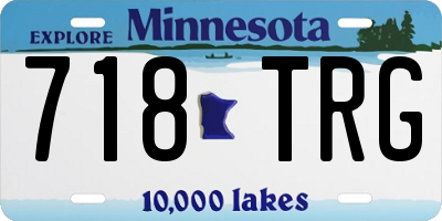 MN license plate 718TRG