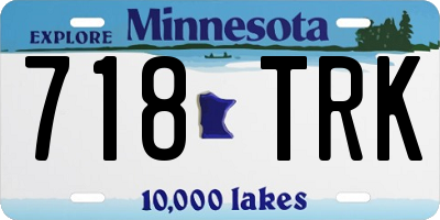 MN license plate 718TRK