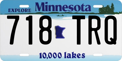 MN license plate 718TRQ
