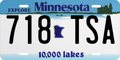 MN license plate 718TSA