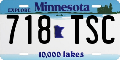 MN license plate 718TSC