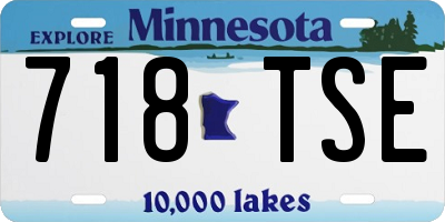 MN license plate 718TSE