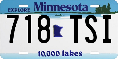 MN license plate 718TSI