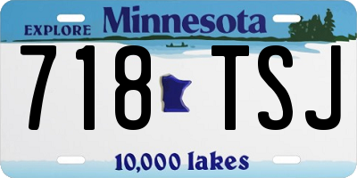 MN license plate 718TSJ