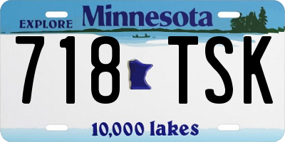 MN license plate 718TSK