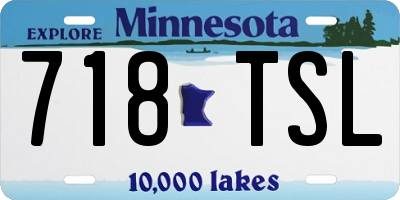 MN license plate 718TSL