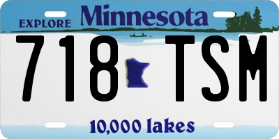 MN license plate 718TSM