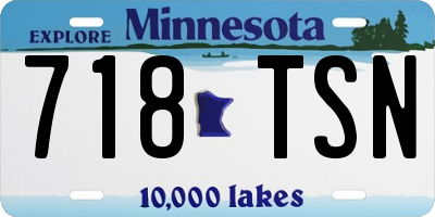 MN license plate 718TSN