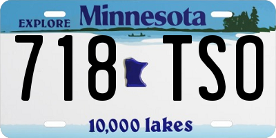 MN license plate 718TSO