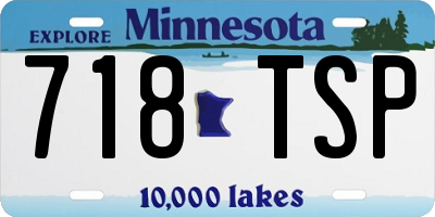 MN license plate 718TSP