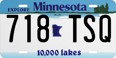 MN license plate 718TSQ