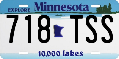 MN license plate 718TSS